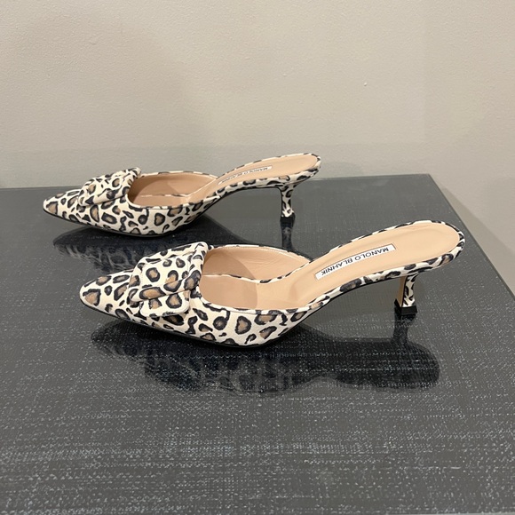 Manolo Blahnik Shoes - NEW Manolo Blahnik Maysale Suede Buckle Mules
